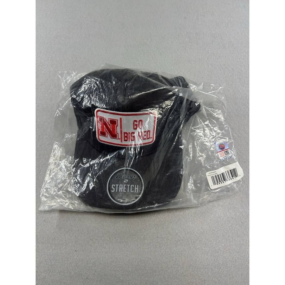 NWT Zephyr Nebraska Huskers NCAA  Go Big Red Stretch Large Hat Cap
